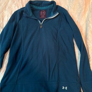 Under Armour Fleece 3/4 Zip Size XL Blue Long Sleeve Shirt